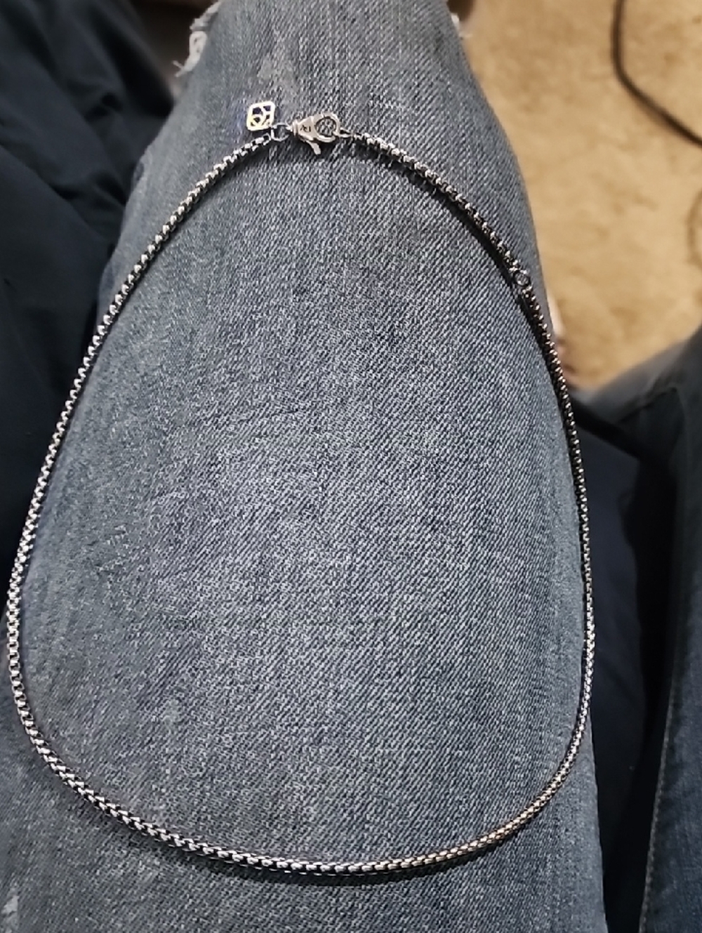 David Yurman Silver and Black Chain Necklace